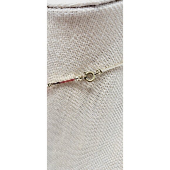 Vintage Gold tone Pink and White Marbled Glass Choker necklace - Picture 3 of 3